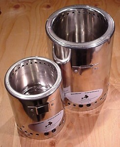 WoodGas CampStove size comparison LE vs XL