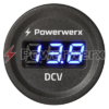 powerwerx PANELDVM panel mount digital volt meter 12v 24v blue