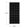 GP-PV-200M 200W solar panel dimensions