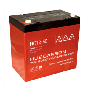 hub hc12-50 lead-carbon deep cycle AGM battery